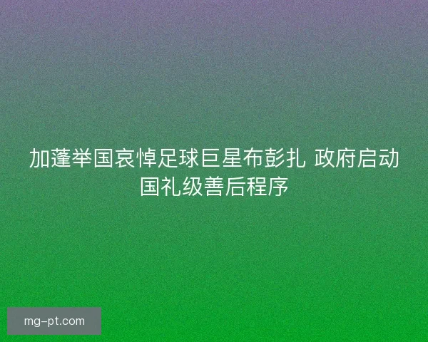 加蓬举国哀悼足球巨星布彭扎 政府启动国礼级善后程序